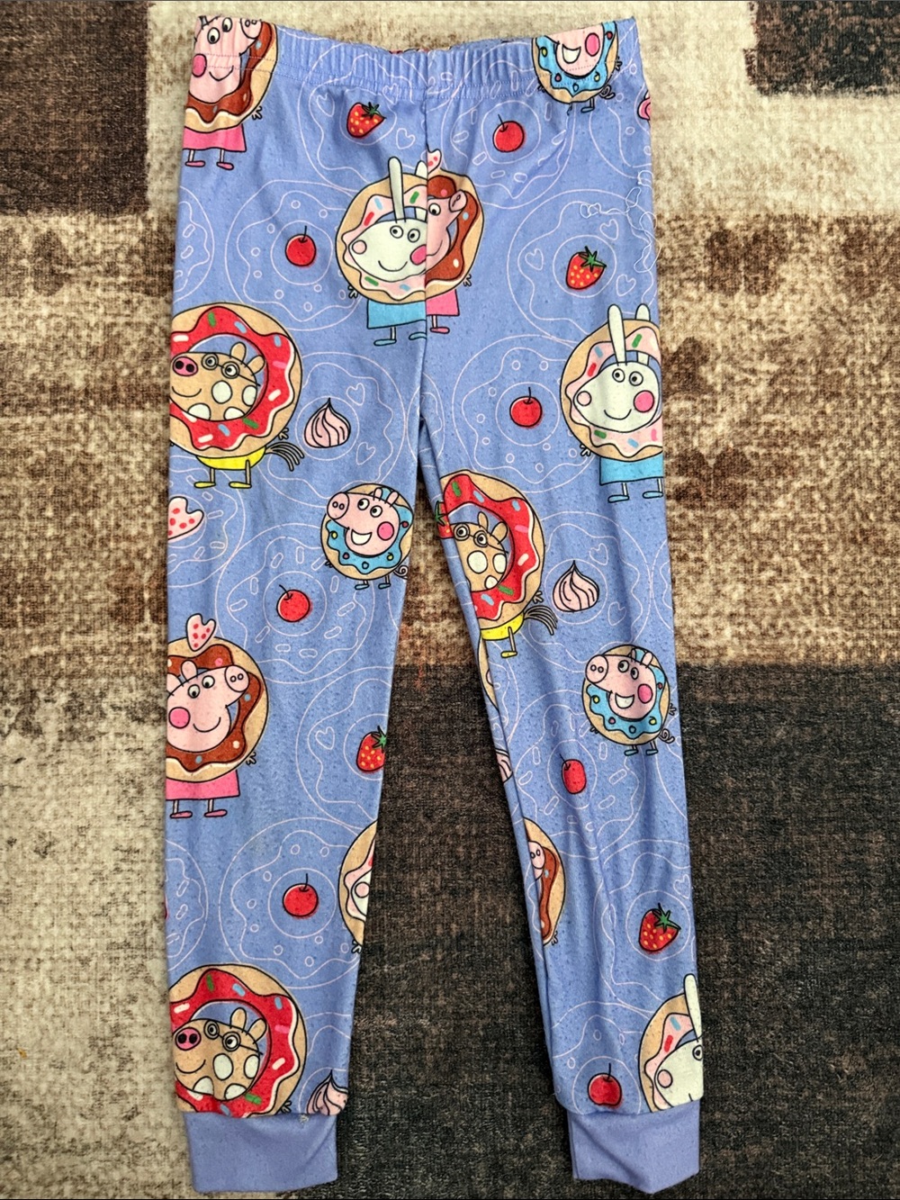 Peppa Pig Light Purple Donut & Character Print Leggings